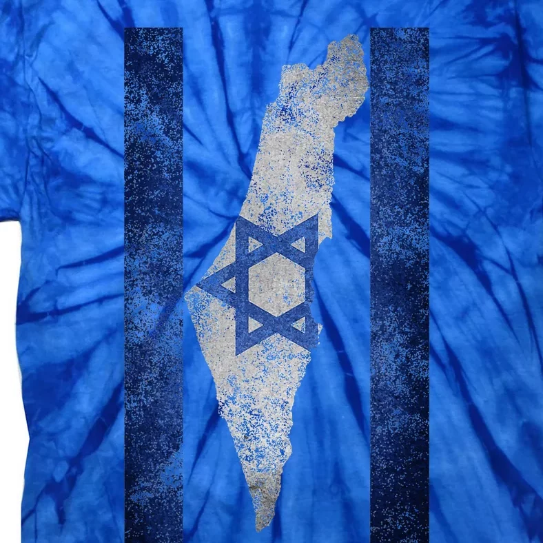 Israel Map Travel Jews Proud Jewish Israeli Flag Tie-Dye T-Shirt