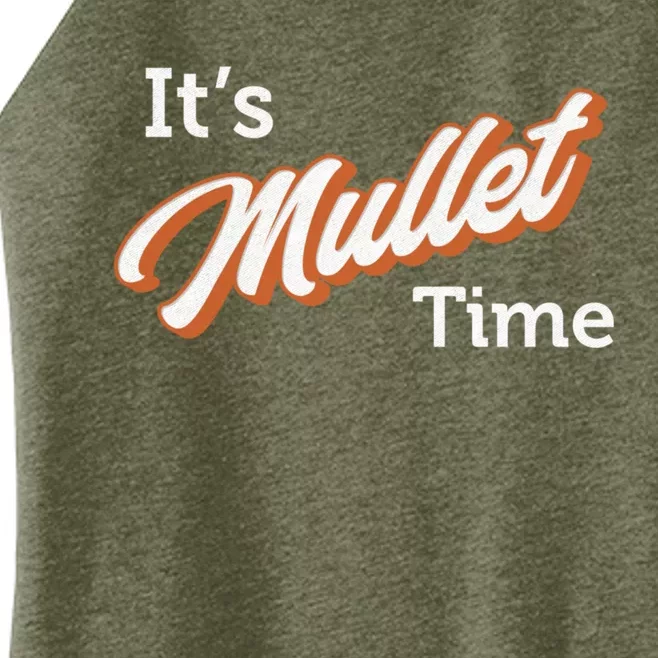 It's Mullet Time, Funny Redneck Mullet Women’s Perfect Tri Rocker Tank