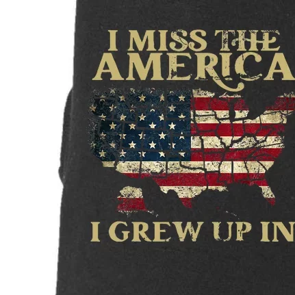 I Miss The America I Grew Up In American USA Flag Doggie 3-End Fleece Hoodie