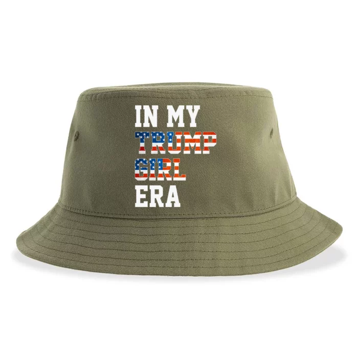 In My Trump Era Usa American Flag Trump 2024 Election Gift Sustainable Bucket Hat