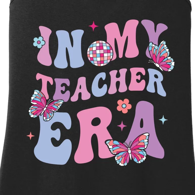 In My Teacher Era First Day Of School Back To School Ladies Essential Tank