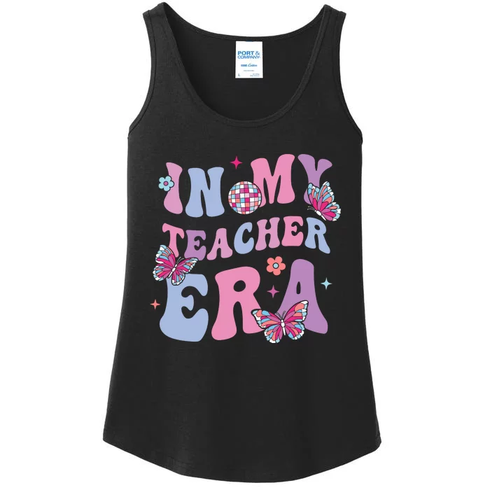 In My Teacher Era First Day Of School Back To School Ladies Essential Tank