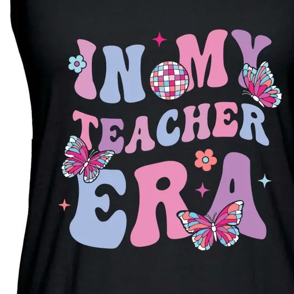 In My Teacher Era First Day Of School Back To School Ladies Essential Flowy Tank