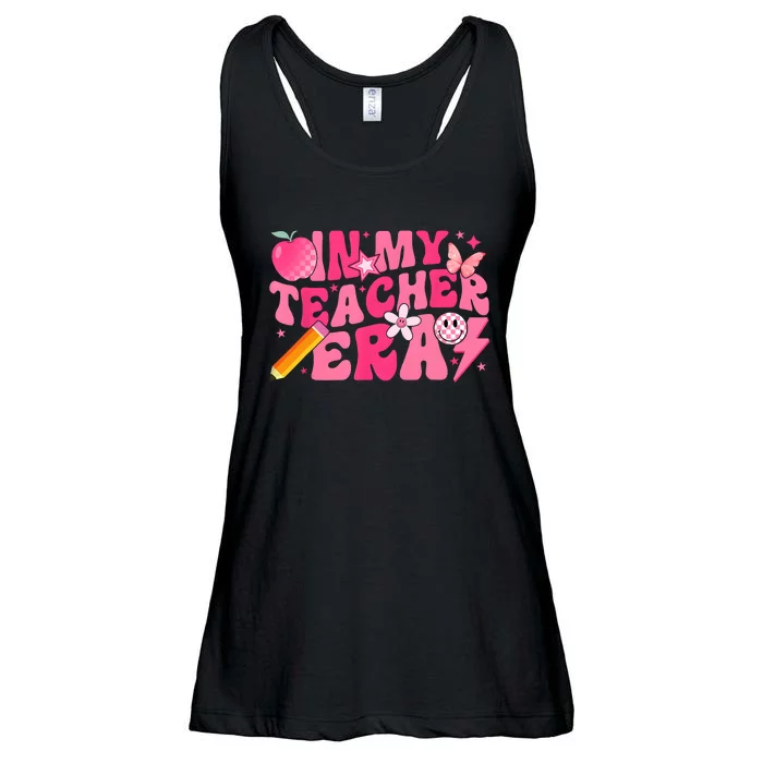 In My Teacher Era Back To School Retro Back To School Retro Ladies Essential Flowy Tank