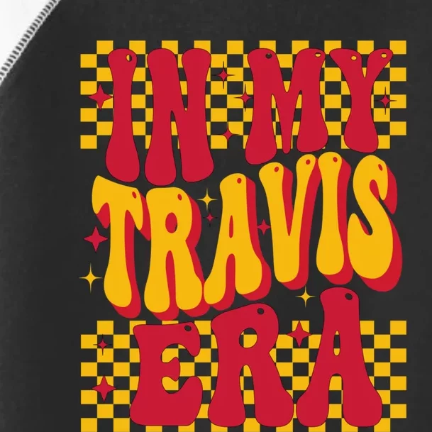 In My Travis Era Retro Groovy Toddler Fine Jersey T-Shirt