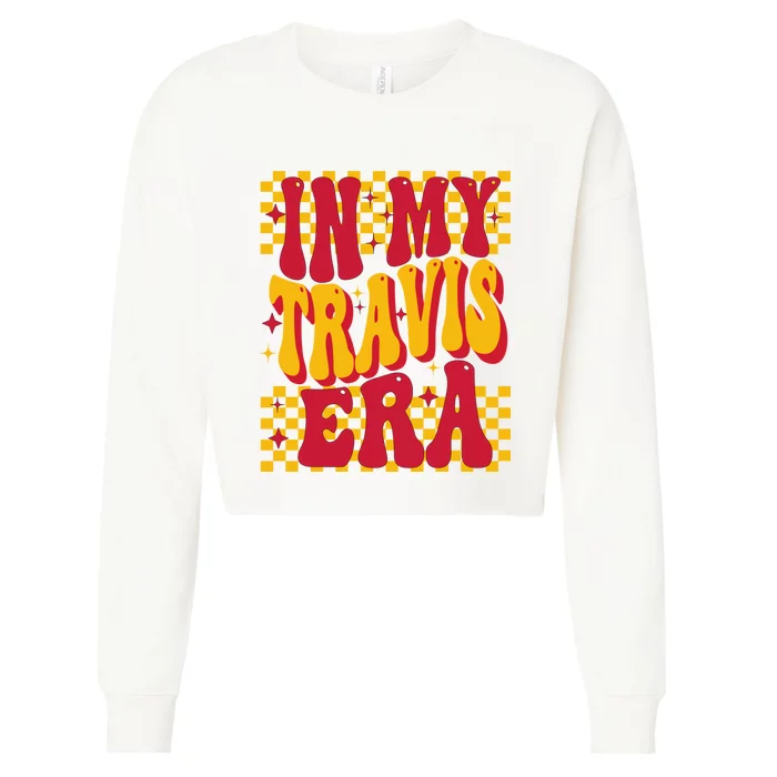 In My Travis Era Retro Groovy Cropped Pullover Crew