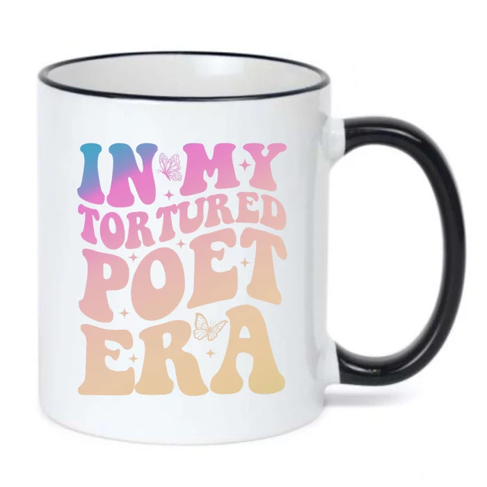 In My Tortured Poet Era Groovy Black Color Changing Mug