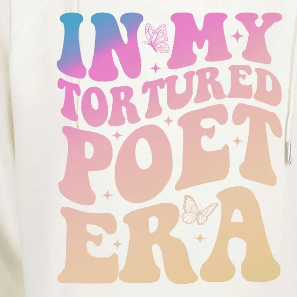 In My Tortured Poet Era Groovy Womens Funnel Neck Pullover Hood