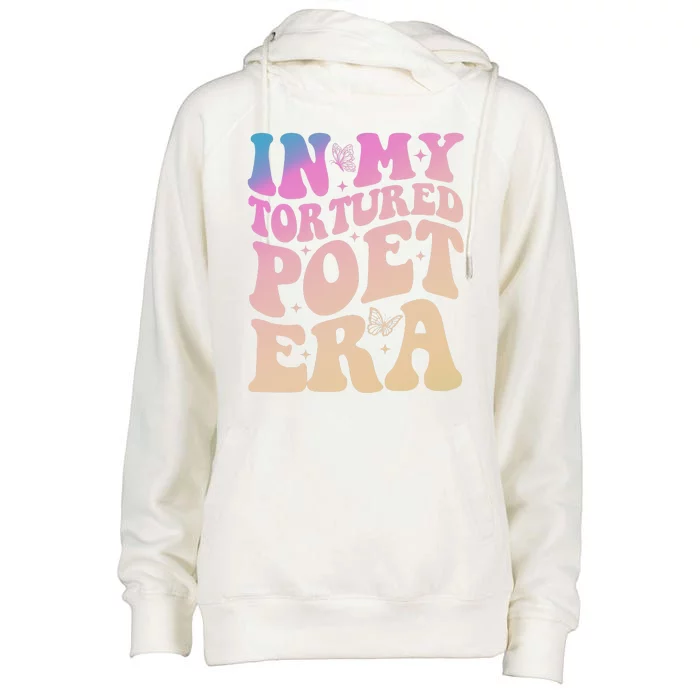 In My Tortured Poet Era Groovy Womens Funnel Neck Pullover Hood