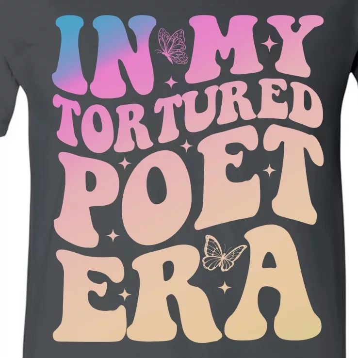 In My Tortured Poet Era Groovy V-Neck T-Shirt