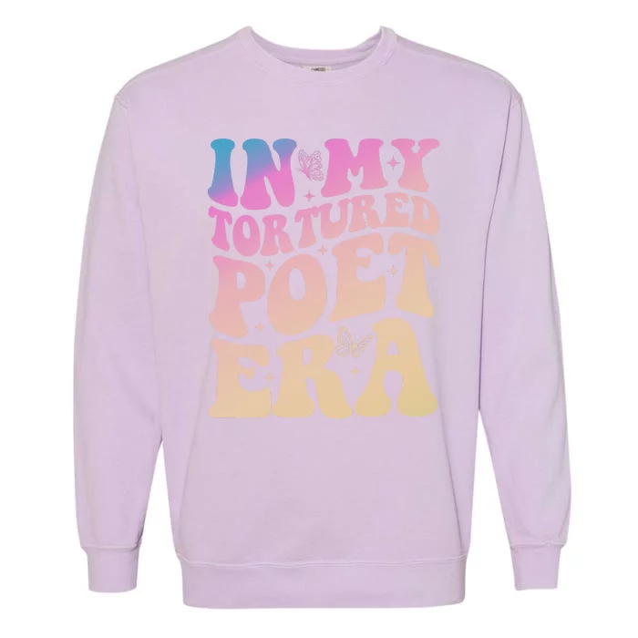 In My Tortured Poet Era Groovy Garment-Dyed Sweatshirt