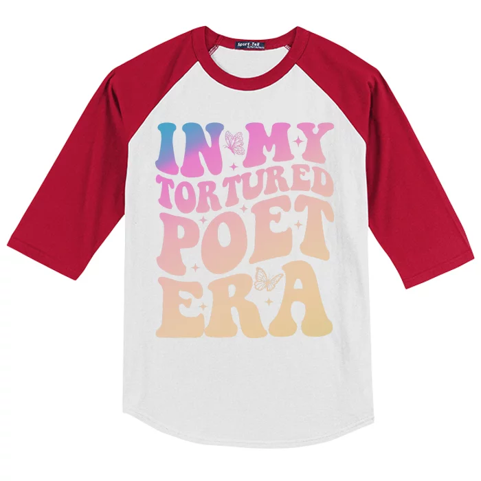 In My Tortured Poet Era Groovy Kids Colorblock Raglan Jersey