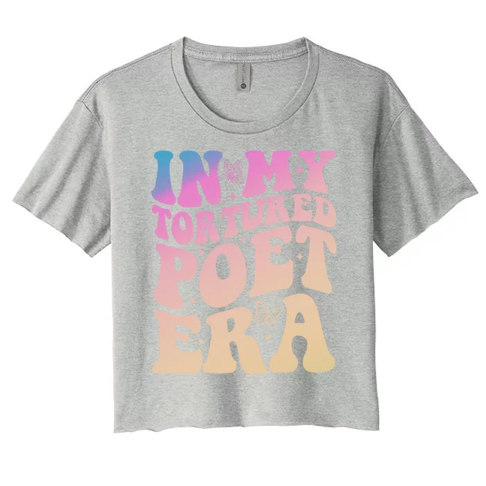 In My Tortured Poet Era Groovy Women's Crop Top Tee