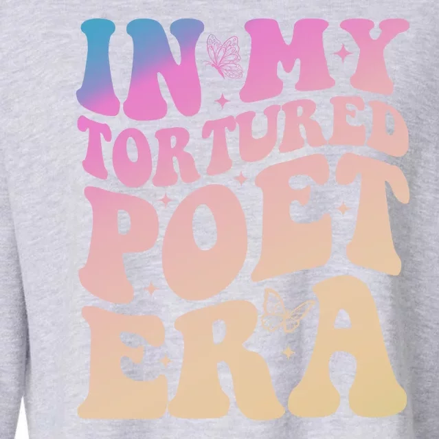 In My Tortured Poet Era Groovy Cropped Pullover Crew