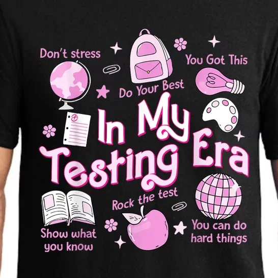 In My Testing Era Teachers Student Rock The Test Testing Day Pajama Set