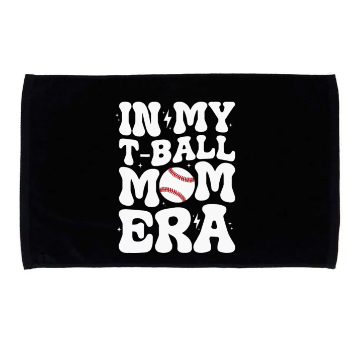 In My T Ball Mom Era Groovy Ball Mom Microfiber Hand Towel