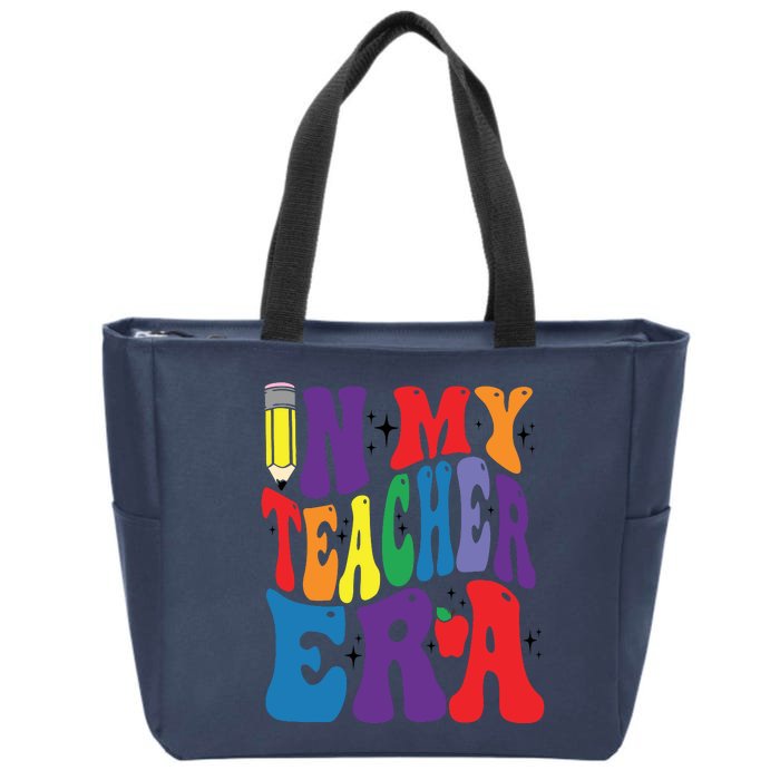 In My Teacher Era Favorite Teacher Gift Teacher’S Day Gift Custom School Teac Front & Back Zip Tote Bag