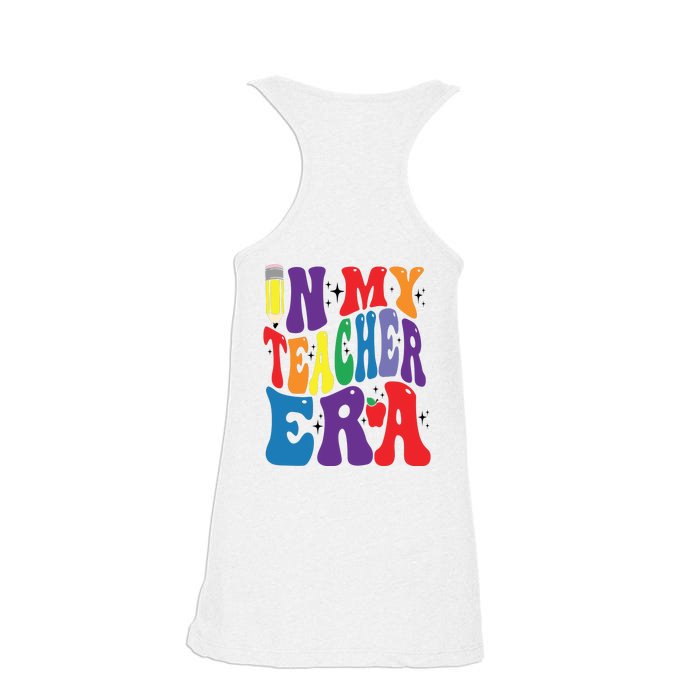 In My Teacher Era Favorite Teacher Gift Teacher’S Day Gift Custom School Teac Front & Back Ladies Essential Flowy Tank