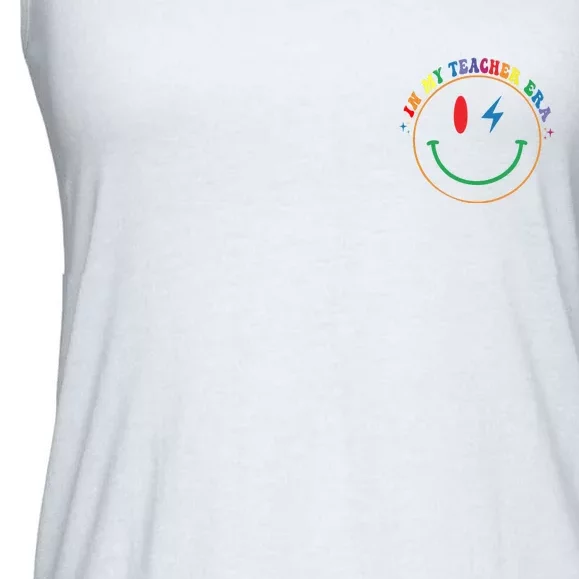 In My Teacher Era Favorite Teacher Gift Teacher’S Day Gift Custom School Teac Front & Back Ladies Essential Flowy Tank