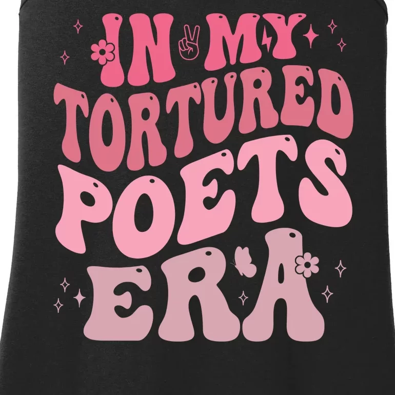 In My Tortured Poets Era Pink Groovy Ladies Essential Tank