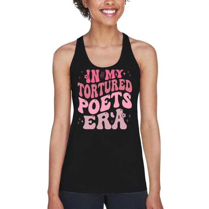 In My Tortured Poets Era Pink Groovy Women's Racerback Tank