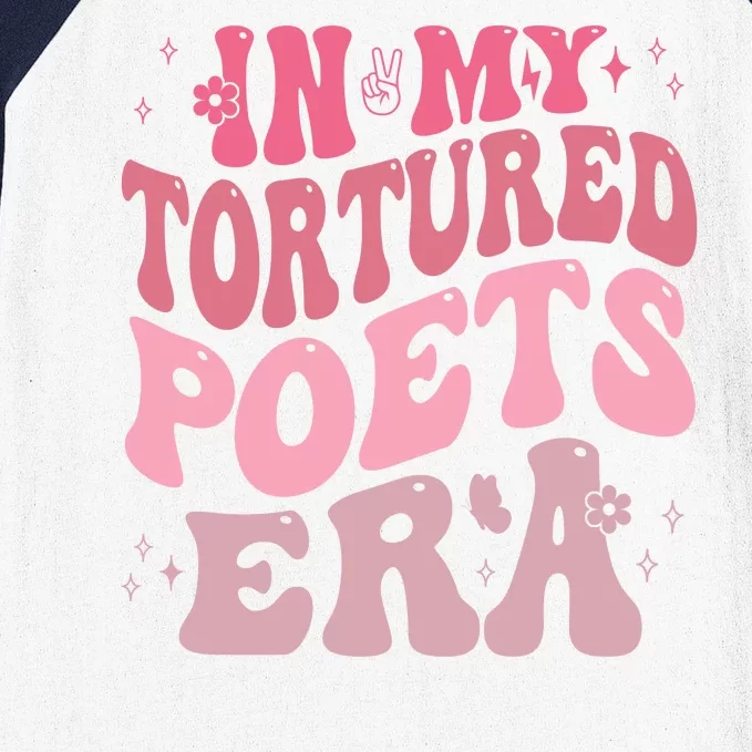 In My Tortured Poets Era Pink Groovy Baseball Sleeve Shirt