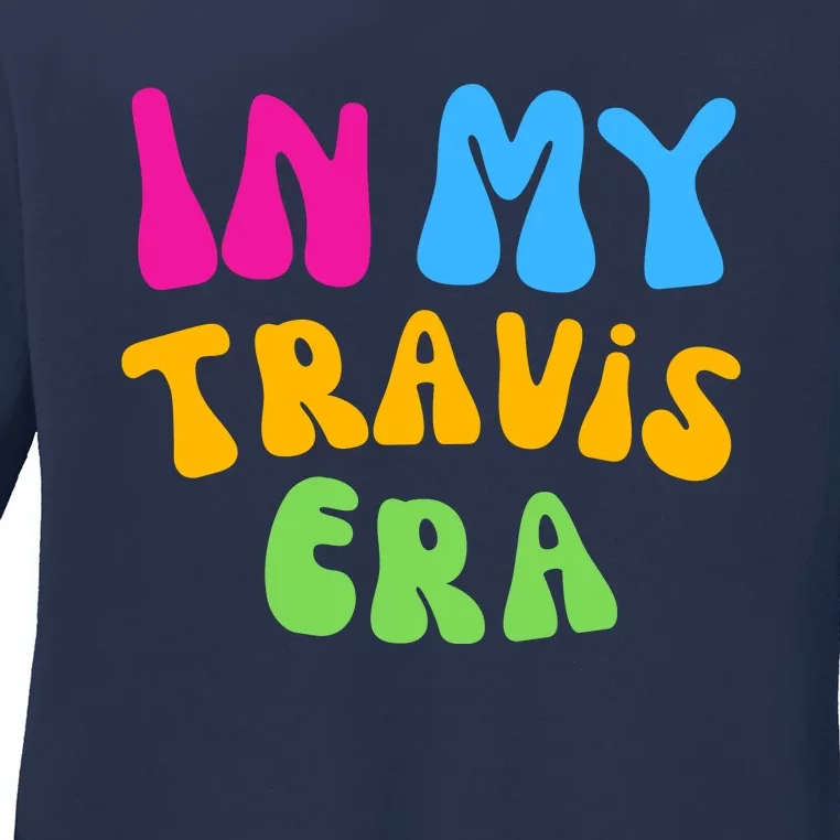 In My Travis Era Retro Ladies Long Sleeve Shirt