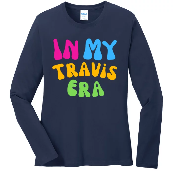 In My Travis Era Retro Ladies Long Sleeve Shirt