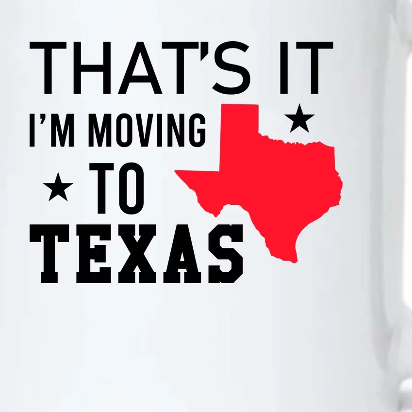 Im Moving To Texas Black Color Changing Mug