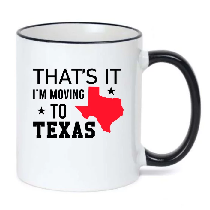 Im Moving To Texas Black Color Changing Mug