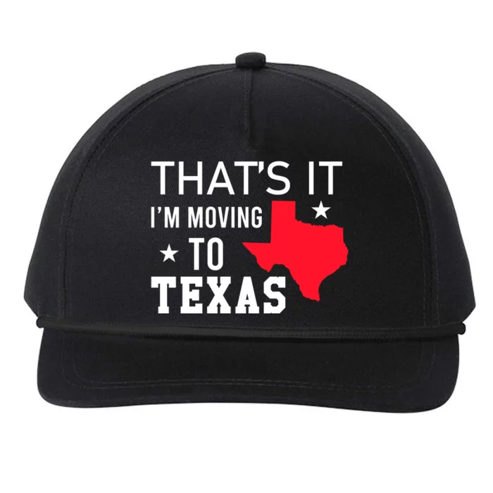 Im Moving To Texas Snapback Five-Panel Rope Hat