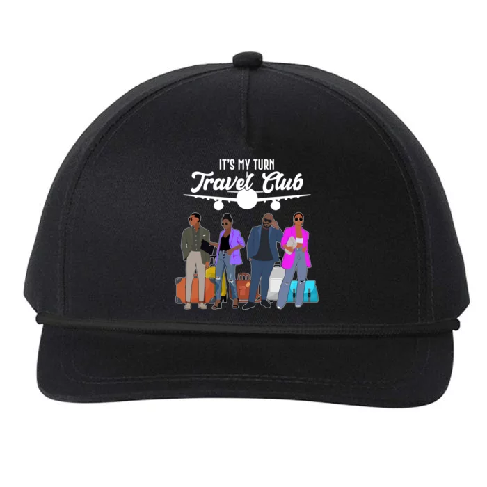 It's My Turn Travel Club Traveling Black African American Men And Women Snapback Five-Panel Rope Hat