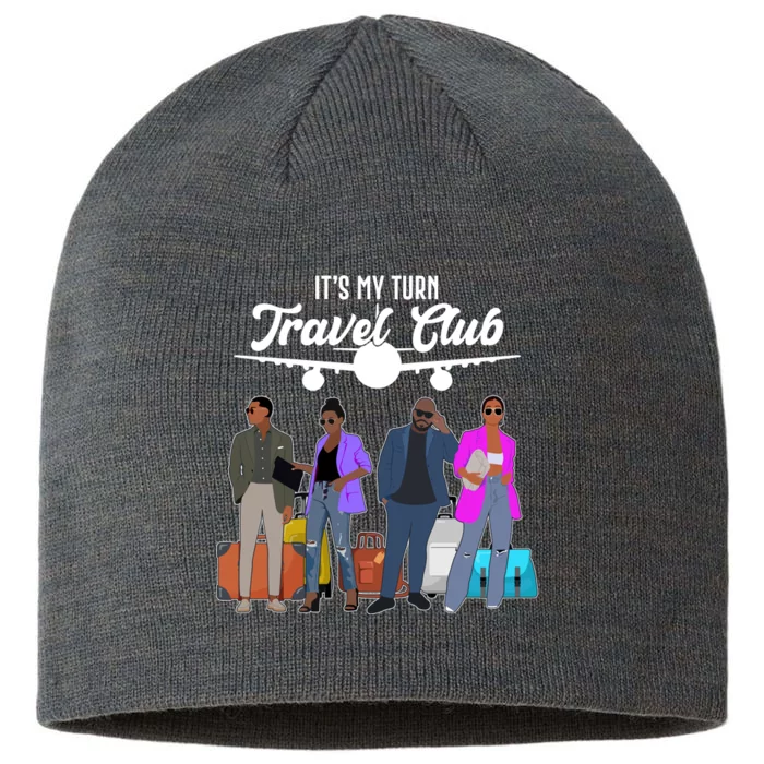 It's My Turn Travel Club Traveling Black African American Men And Women 8 1/2in Sustainable Knit Beanie