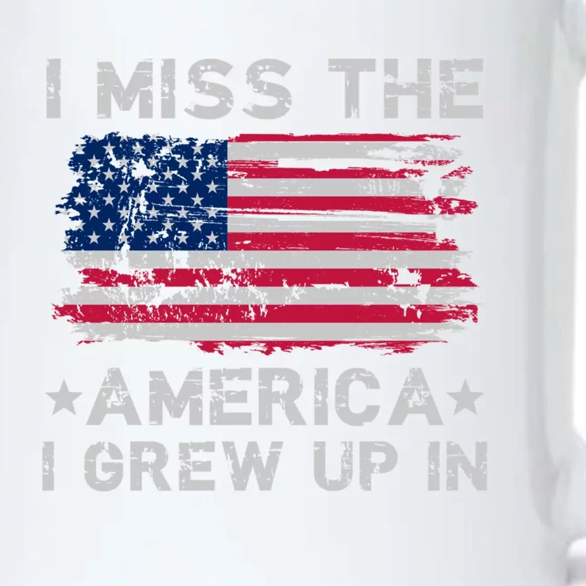 I Miss The America I Grew Up In Grunge Old Usa Flag Meaningful Gift Black Color Changing Mug