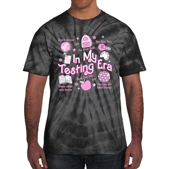 In My Testing Era Teachers Student Rock The Test Testing Day Tie-Dye T-Shirt