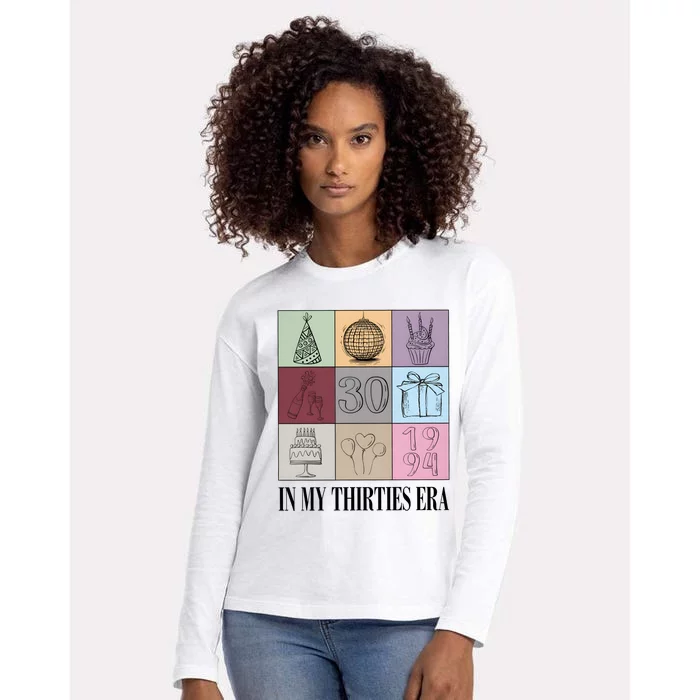 In My Thirties Era Birthday Womens Cotton Relaxed Long Sleeve T-Shirt