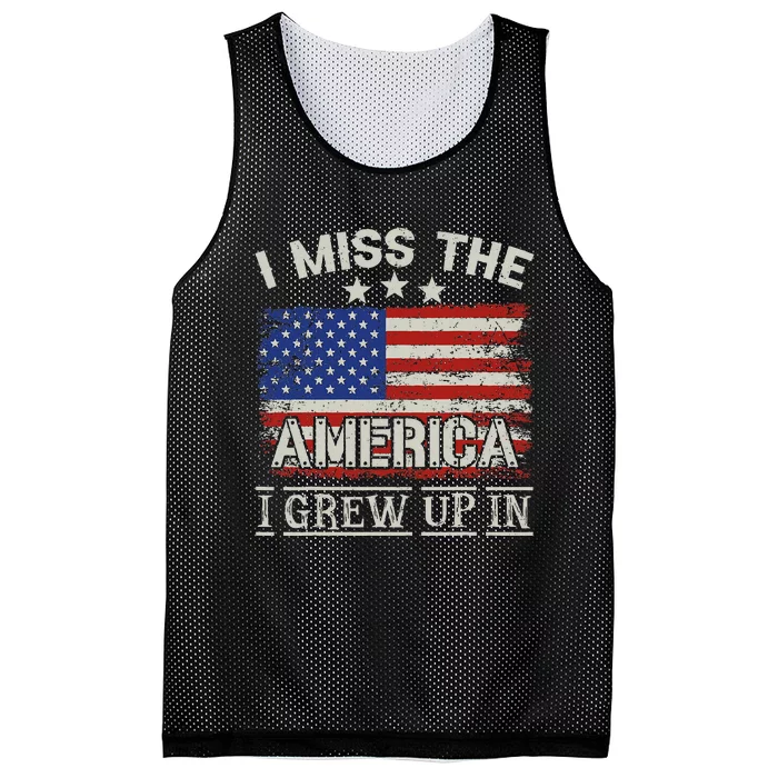 I Miss The America I Grew Up In Vintage American Mesh Reversible Basketball Jersey Tank