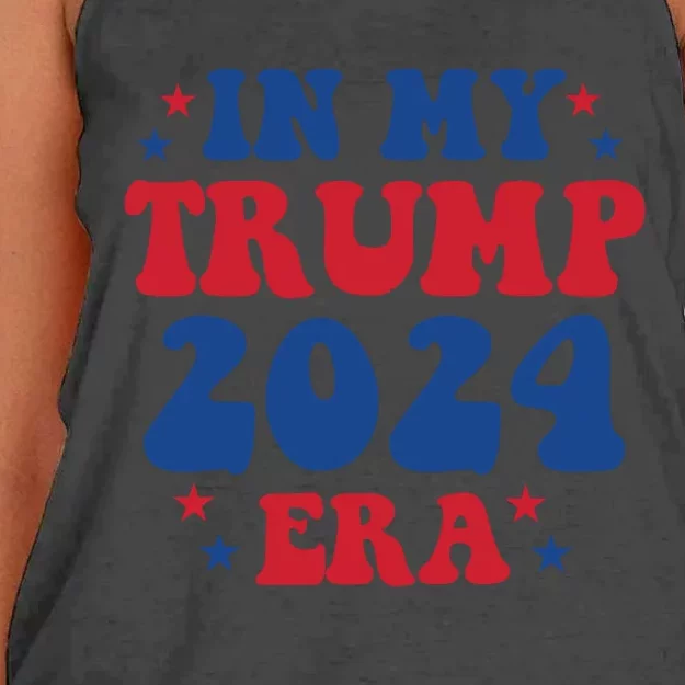 In My Trump 2024 Era Election 2024 Women's Knotted Racerback Tank