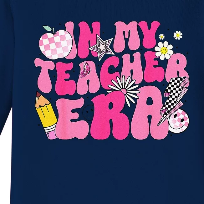 In My Teacher Era Last Day Of School Back To School Retro Baby Long Sleeve Bodysuit