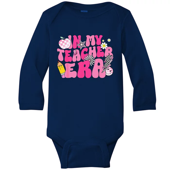 In My Teacher Era Last Day Of School Back To School Retro Baby Long Sleeve Bodysuit