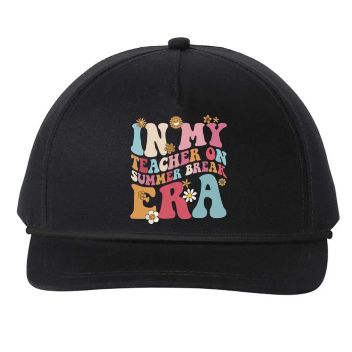 In My Teacher On Summer Break Era Funny Teacher Summer Snapback Five-Panel Rope Hat