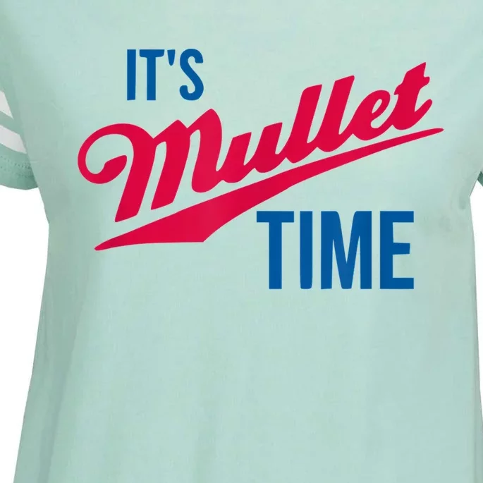 It’s Mullet Time, Funny Redneck Mullet Enza Ladies Jersey Football T-Shirt