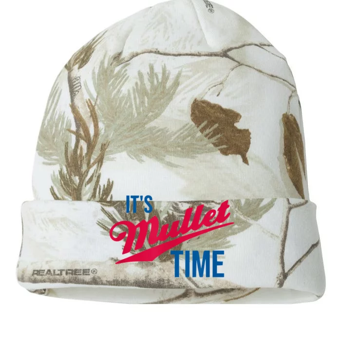 It’s Mullet Time, Funny Redneck Mullet Kati - 12in Camo Beanie