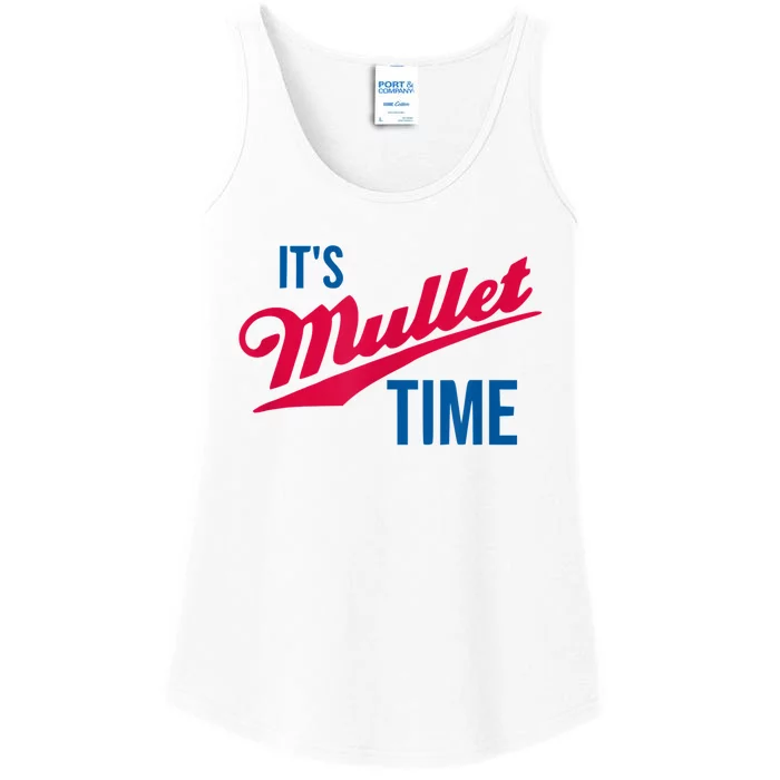 It’s Mullet Time, Funny Redneck Mullet Ladies Essential Tank