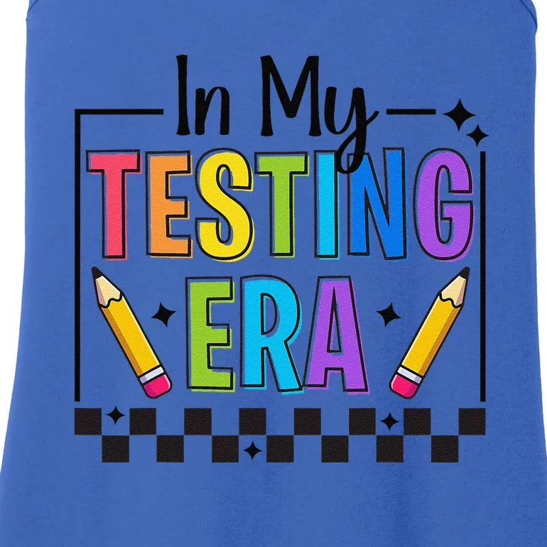 In My Testing Era Testing Day Teacher Funny Test Day Ladies Essential Tank