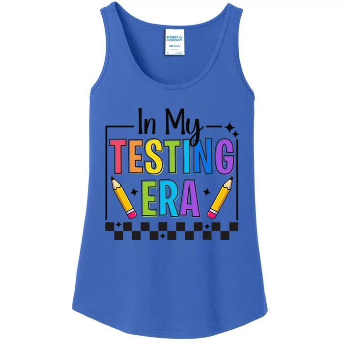 In My Testing Era Testing Day Teacher Funny Test Day Ladies Essential Tank