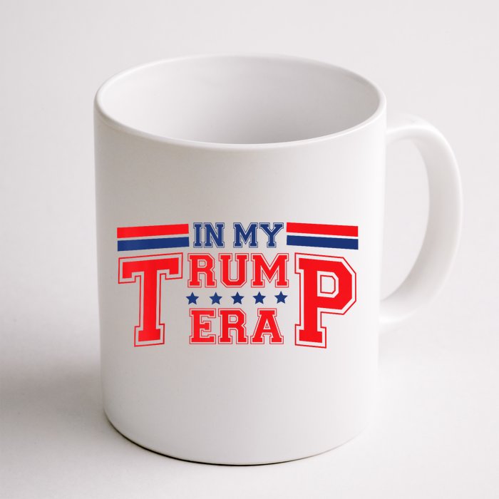 In My Trump Era Retro Groovy Trump 2024 4th July Patriotic Front & Back Coffee Mug