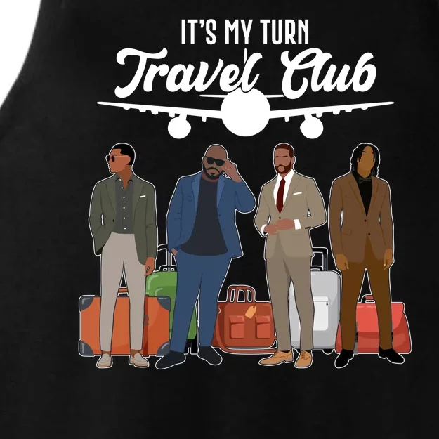 It's My Turn Travel Club Traveling Black African American Men Ladies Tri-Blend Wicking Tank