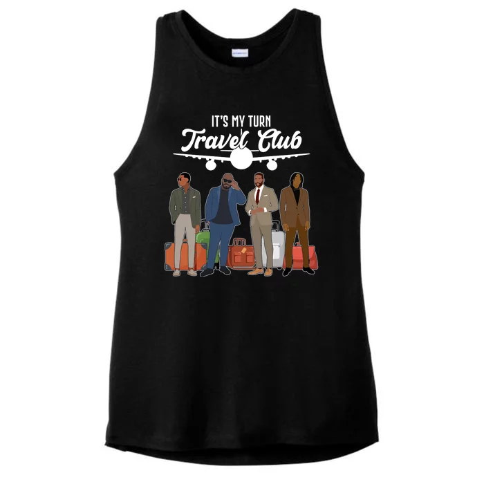 It's My Turn Travel Club Traveling Black African American Men Ladies Tri-Blend Wicking Tank