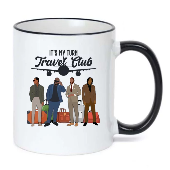 It's My Turn Travel Club Traveling Black African American Men Black Color Changing Mug